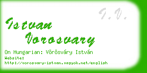 istvan vorosvary business card