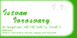 istvan vorosvary business card